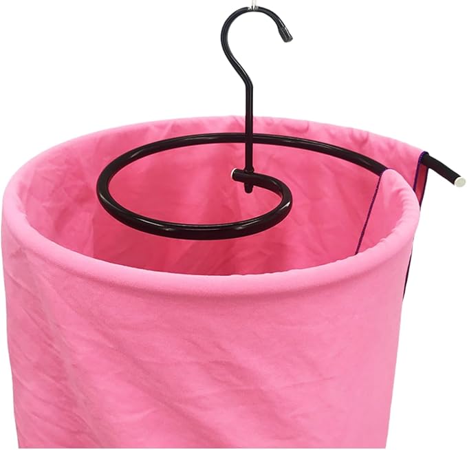 2Pack Spiral Sheet Hanger Steel Clothes Drying Rack Space Saving Sleek Metal Solid Thick Hangers for Bedspreads Mattresses Sofa Covers Capes Quilt Laundry Black