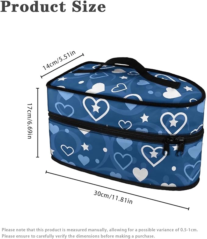 Blue Love Travel Iron Holder Case Iron Accessories Dust-Proof Iron Protective Cover Portable Storage Bag for Travel Carrying Bags for Clothing Lover,Bag Only