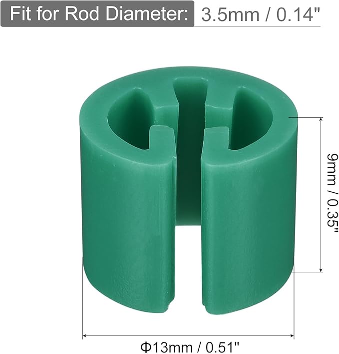 MECCANIXITY Clothes Hanger Marker Blank Fit 3.5mm Rod for Garment Color Coding Deep Green Count 300