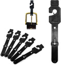Black Belt Hangers for Retail - Economic Plastic Belt Hooks - 100 Pack