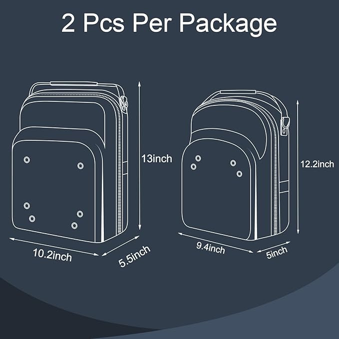 2 PCS Hard Hat Travel Cases for Baseball Caps - Crush Proof Cap Carrier for 10 Hats, Hat Storage Organizer with Adjustable Shoulder Strap, Trolley Sleeve and Handle, for Travel & Home Use