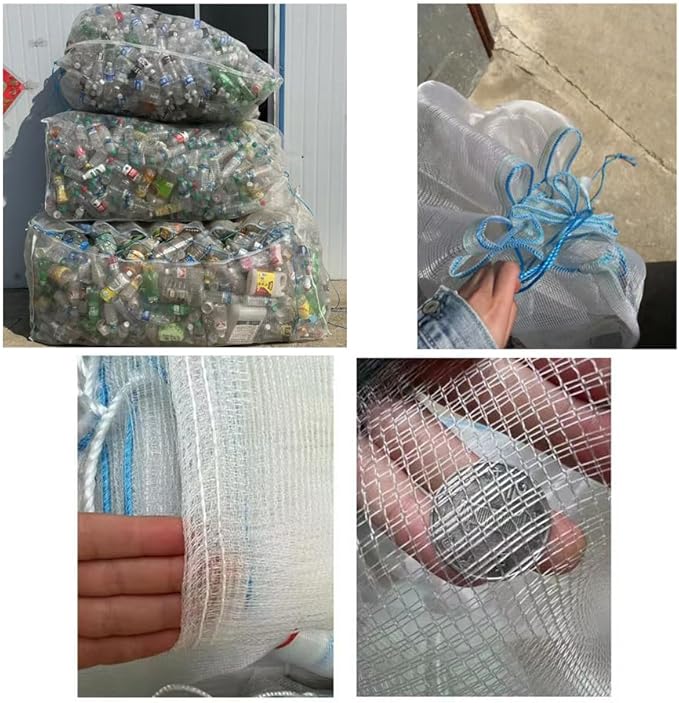 Extra Large Mesh Bag 100 Gallon 60''x48'' Multipurpose Drawstring Storage Container Sack Net Bags For Collecting Recycling Water Bottles Empty Cans Laundry Basketball Soccer Team Balls