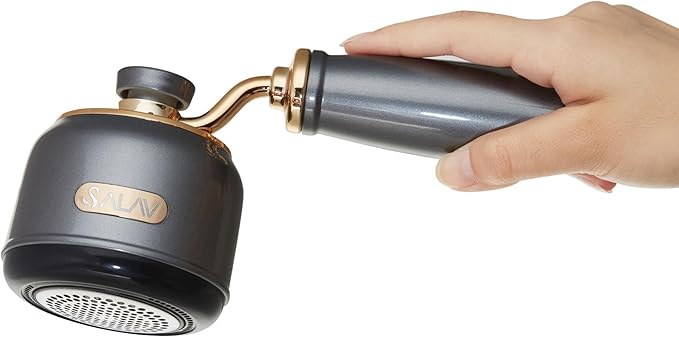 SALAV® Retro Edition Rechargeable Fabric Shaver and Lint Roller with 6-Blade System Removes Fuzz and Piling on Fabrics, with Charging Cable and Mini Brush (Titanium)