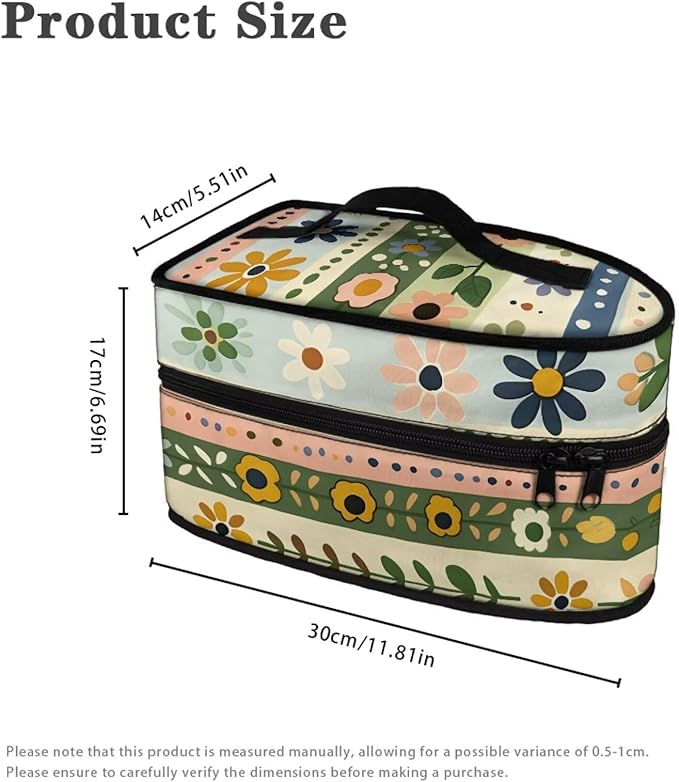 Daisy Flower Print Steam Iron Case Travel Iron Organizer Handheld Steamer Holder with Handle Waterproof Travel Accessories, Case Only