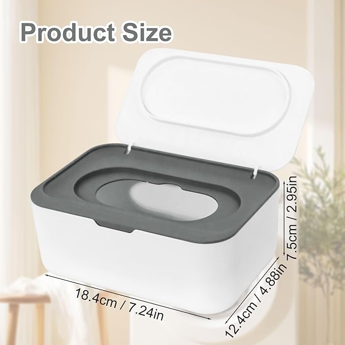 Dryer Sheet Holder, Laundry Dryer Sheet Container With Lid Dryer Sheet Dispenser Organizer Basket, Fabric Softener Sheet Storage Box for Laundry Room Washer Organization (Gray)