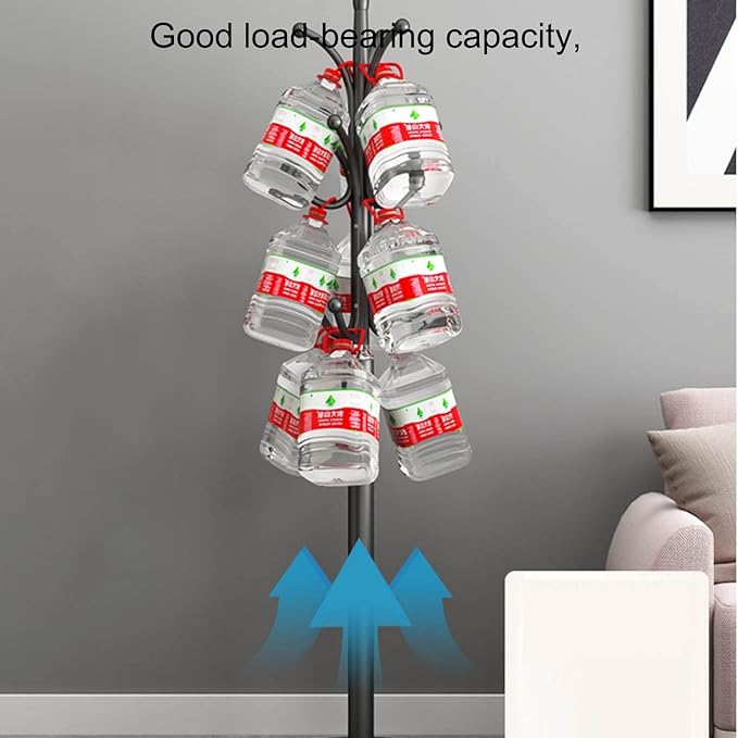 IMPREC Free-Standing Coat Rack, Hat Hanger Metal Coat Hangers Backpacks Umbrellas Purses Simple Coat Stand Stylish Coat with Stable Round Marble Base (Color : White)