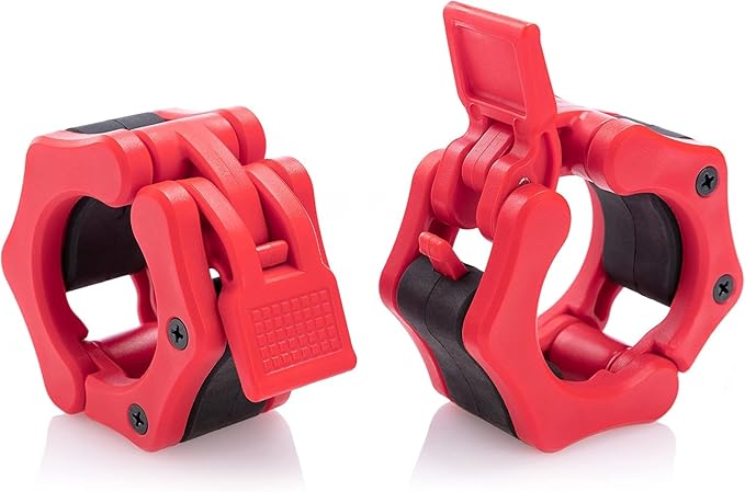 Olympic Barbell Collar 2 inch Quick Release Pair of Locking 2" Pro Weight Bar Plate Locks Clamp Clips for Workout Weightlifting Fitness Training