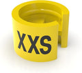 Colored Hanger Sizer Garment Markers (Choose Your Size(s)) Color Coded Size Clips - 100 Pieces/Size (XXS, Yellow)