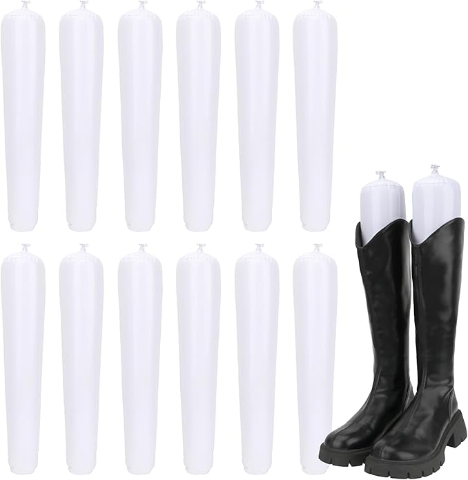 kilofly Inflatable Boot Shapers [Set of 3/6 Pairs] - Extra Long - 46cm, White