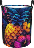 Pineapple Print Laundry Basket For Storage Bins Gift Baskets Bedroom Clothes Hamper