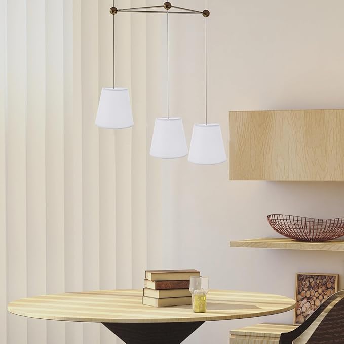 Housoutil Iron Cloth Lampshade Accessories Small Clip on Bulb Table Light Shade for Home Decor