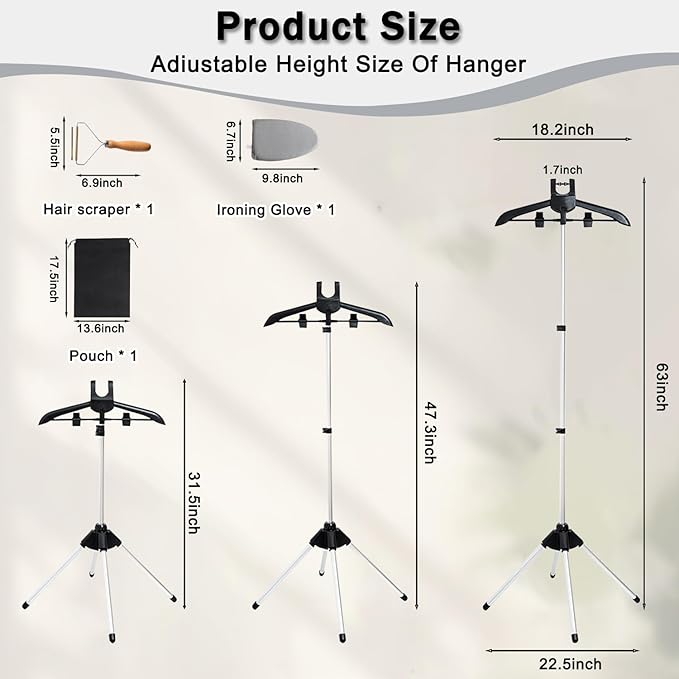Steamer Stand Rack For Clothes Handheld Garment Hanger For Steaming Clothes Foldable Hanger Holder Stand Garment Steamer Accessories For Homes Clothing Stores & Hotels