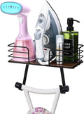Ironing Board Holder Wall Mount Laundry Room Hanging Iron and Ironing Board Hanger Storage Laundry Room Decor and Organization Fit Most Ironing Boards leg's(Included T&V Shaped)-Black