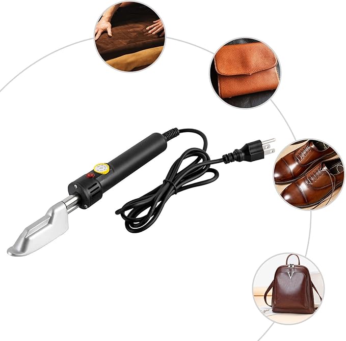 Portable Mini Iron, 110V Corded Mini Irons, Leather Clothes Shoes Mini Iron Adjustable 50-350℃ For Leather Fabric Shoes Bags Etc
