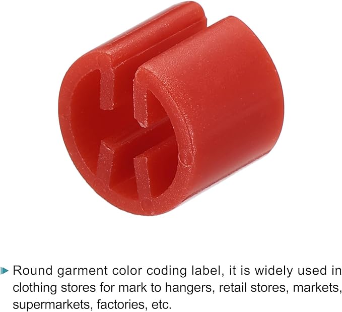 MECCANIXITY Clothes Hanger Markers Blank Tags Fit 3.5mm Rod for Garment Color Coding 8 Color, 200pcs