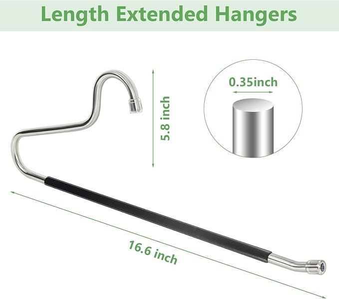 Quilt Hangers, 10 Packs Heavy Duty Hangers for Quilts, Comforters, Table Cloths, Towels (Extended Wide: 16.5 inches)
