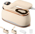 Portable Clothes Steamer 175x80mm Ceramic Glaze Panel Iron LCD 220ml Water Tank 1200W&15s Fast Heat Up 4-speed Steamer for Clothes of all Fabrics Dry&Wet Iron for Home Travel Business Trip