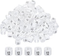 MECCANIXITY Clothes Hanger Marker Colored Hanger Sizer Garment Markers Tag (Number 12, White) for Garment Clothing Color Coding, Pack of 150 Pcs