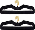 Velvet Hangers 50 Pack, Ultra Slim & Short Neck Hanger, 360 Swivel Hook, Space Saving Durable Non-Slip Felt Hangers,Black b