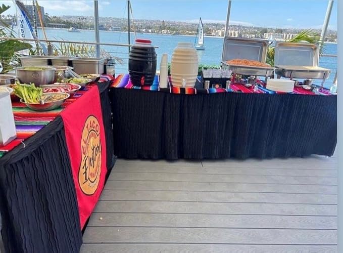 The Folding Table Cloth 8 Foot Black 30x96x29