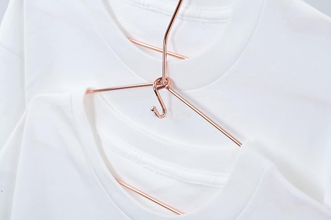 Clothes Hanger 72Pcs Connector Hooks Stable Hanger Rose Gold Metal Outfit Hangers Extender Clips Mini Cascading Hanger Hooks