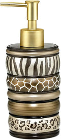 Zahari Home Safari Stripes Stylish Soap Dispenser Modern Classic Luxury Decor Animal Print Western Design Lotion Pump