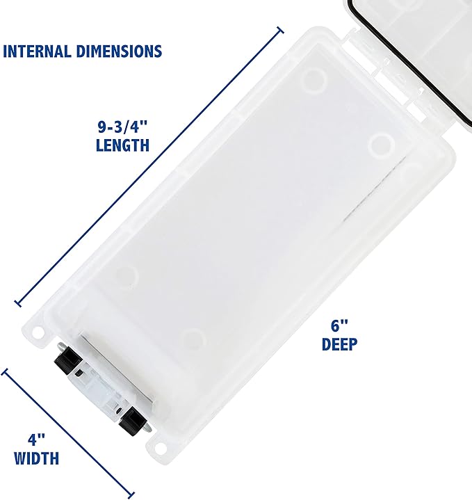 Sheffield 12635 Ammo Storage Box, Stackable .30 Cal Field Boxes, Water and Dust Resistant, Lockable Storage Box with Handle, Secures Hunting Gear, Supplies, and Bullets, Made in USA, Frost, 1-Pack