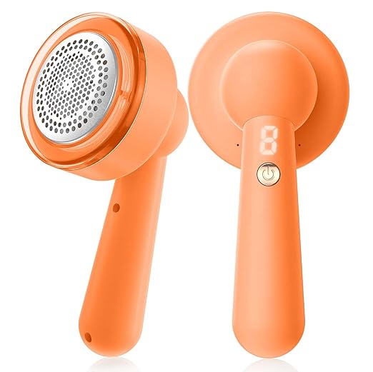 Fabric Shaver Lint Remover, Electric Lint Shaver with 3-Gears and 6-Blades, USB Rechargeable Sweater Defuzzer Lints Fuzzs Pills Pilling Trimmer for Clothes, Sweater, Couch