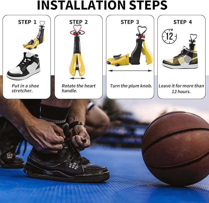 Shoe Stretcher, New Boot Stretcher Women Men, 4-Way Stretchable, for Shaping the Inside of the Shoe.