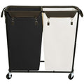 390L Laundry Hamper Sorter Extra Large, Heavy-Duty Laundry Basket with Wheels, Rolling Cart with Removable Bags, Laundry Cart for Hotel and Home, Multi-Color, 2-Section