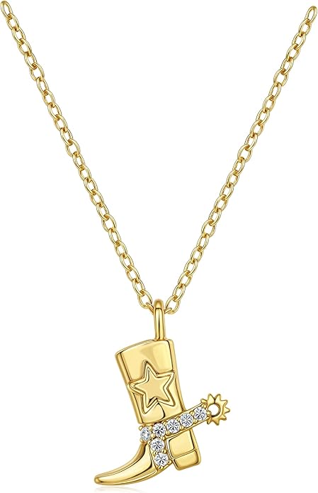 Chunky Gold Necklace for Women Gold Evil Eye Cowboy Pendant Necklace Dainty Paperclip Chain Vintage Luck Amulet Choker Necklaces Celestial Jewelry Gift