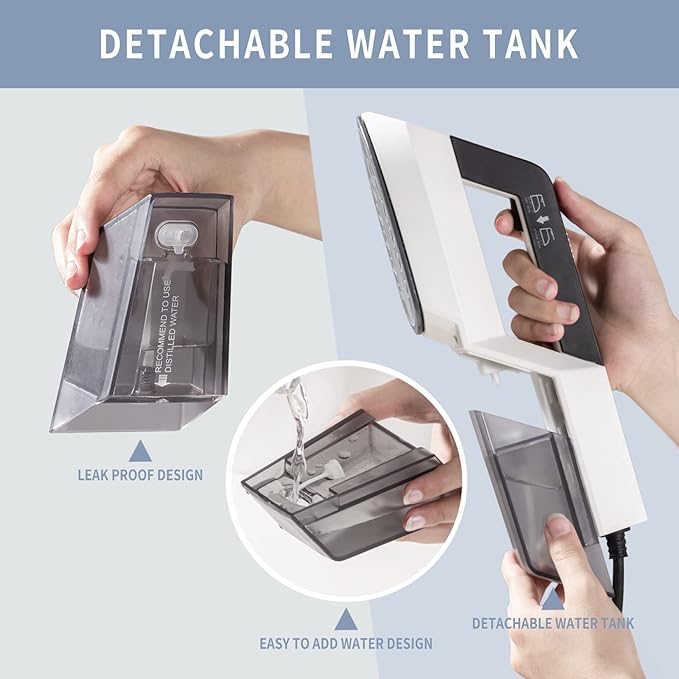 HOMETOP Handheld Steamer for Clothes, 30-Second Fast Heat-up, 1300W Powerful Garment and Fabric Steamer, Removes Wrinkle, Portable Steam Iron for Home and Travel