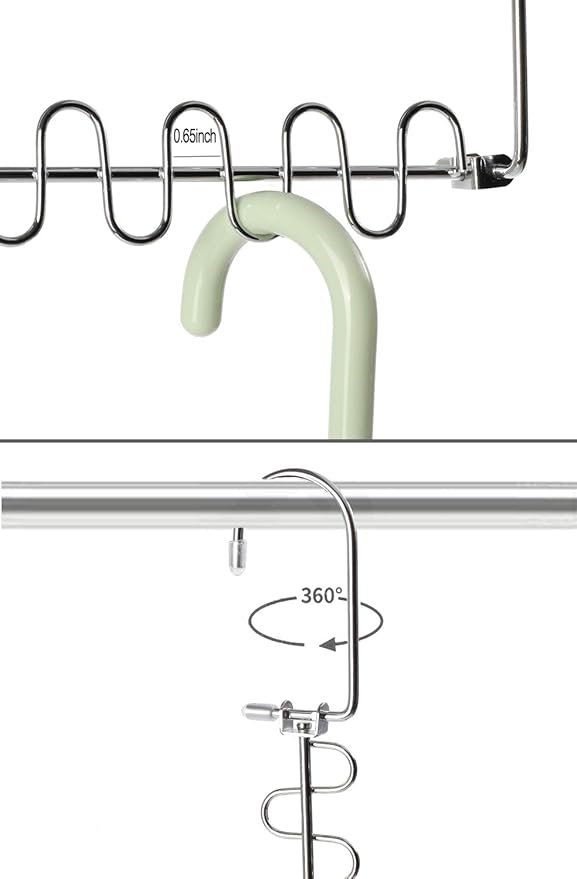 GEFTOL Metal Space Saving Hangers 12 Slots New Version Hanger Magic Cascading Hanger Closet Wardrobe Clothes Organizer(8 Pack)