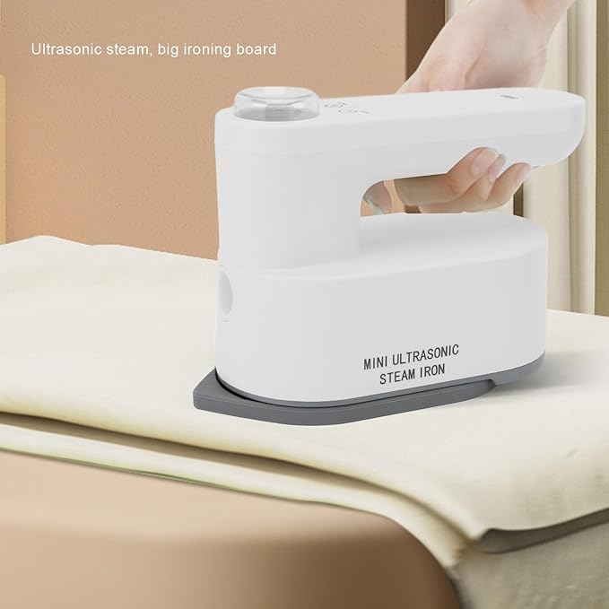 Cordless Travel Steamer for Clothes, 5200mAh Rechargeable 2 Level Temperature Adjustment Portable Handheld Mini Iron with Sprayer & Anti Scald Mat, Support Dry & Wet Ironing