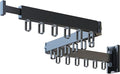 Clothes Drying Rack,Laundry Drying Rack,Wall Mounted Clothes Rack,Laundry Rack Wall Mount,Folding Retractable Collapsible Drying Rack Clothing (Three-Poles,Loop Shape Hooks)