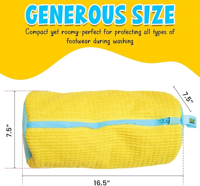 Shoe Washing Machine Bag for Washer and Dryer – Reusable Mesh Laundry Bag for Sneakers with YKK Zipper, 2-Pack
