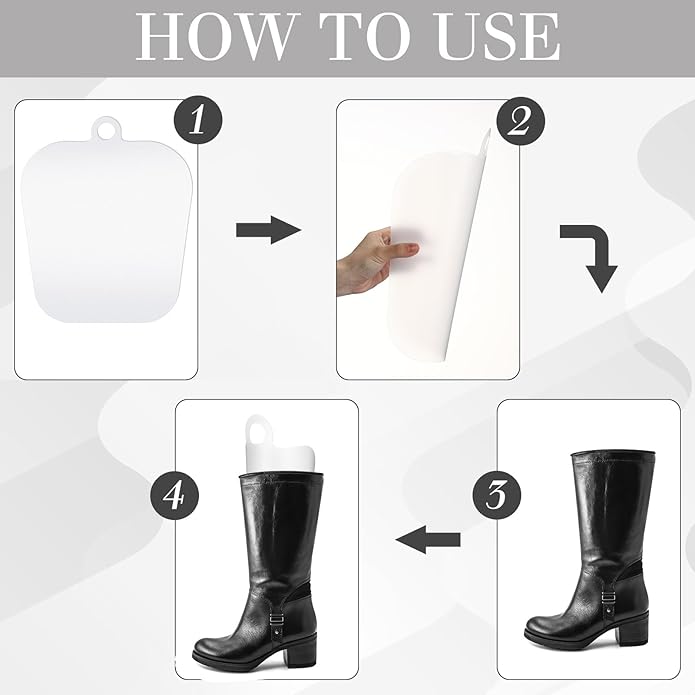 Domensi 30 Pcs Tall Boot Shaper Form Insert Filler Cowboy Boot Stand Support Holder Women Storage Organizer