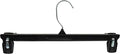 HangOn Pants Hangers Recycled Plastic with Ridged Clips, Black, 12 Inch Pack of 25