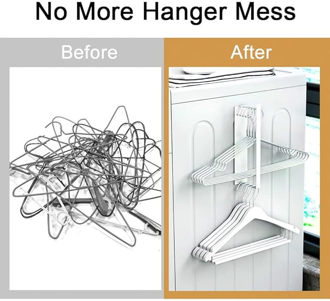 Magnetic Hanger Organizer for Washing Machine & Closet Laundry Room,Hanger Storage Rack Stacker