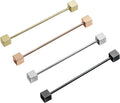 Classic 4-Piece Set Solid Brass Collar Bar for Men Multi-Style Metal Anti-Curl Shirt Collar Stays Tie Pins
