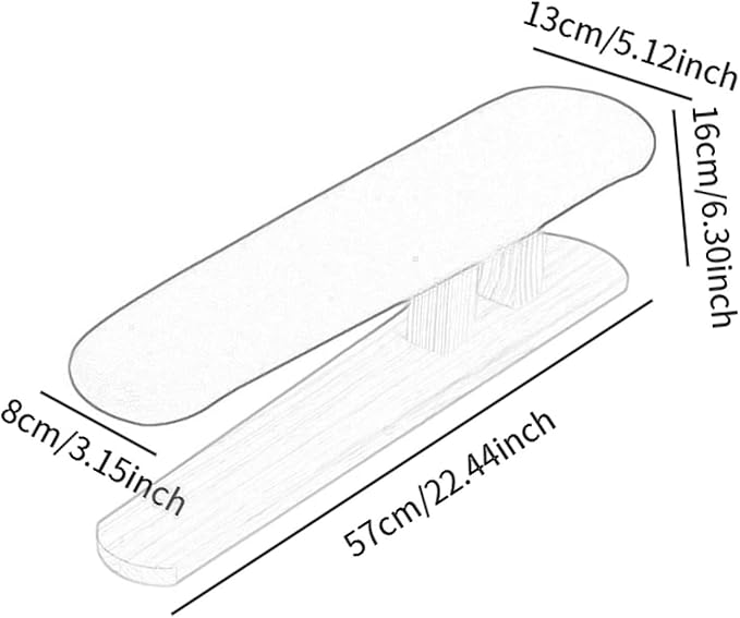 Mini Ironing Board with Wood Base Replacement Cover Ironing Stool Iron Board for Craft Rooms Household Collars Garments Cuffs, White 57cmx13cmx16cm