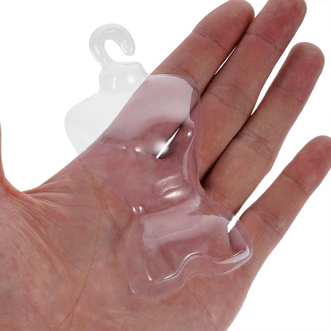 500 Pcs Transparent Coat Hanger Doll Clothes Rack Doll Skirt Mannequin Hanger Doll Garment Mannequin Hanger Mini Accessories Doll Dress Stands Form Doll Hanger Pet Clothing Plastic