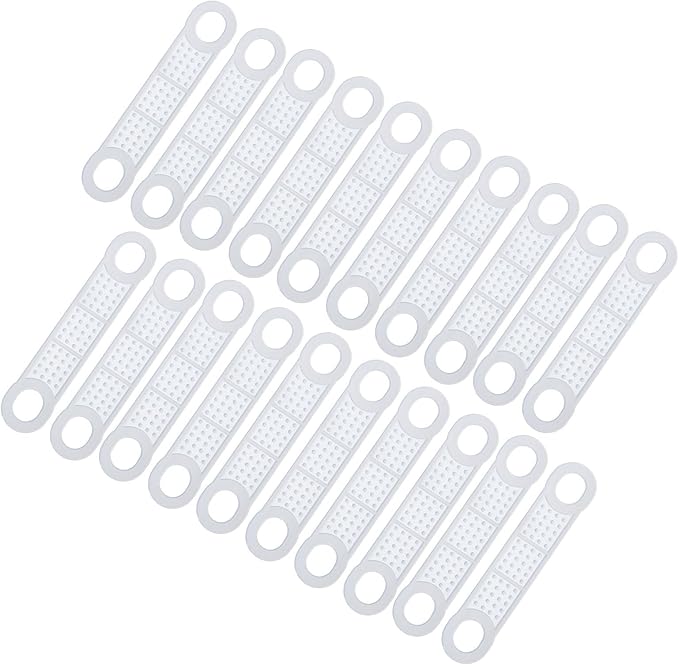 uxcell 50Pcs Non-Slip Hanger Grips Silicone Adhesive Clothes Hanger Strips for Wood Plastic Hangers, Clear (4.13" x 0.79")