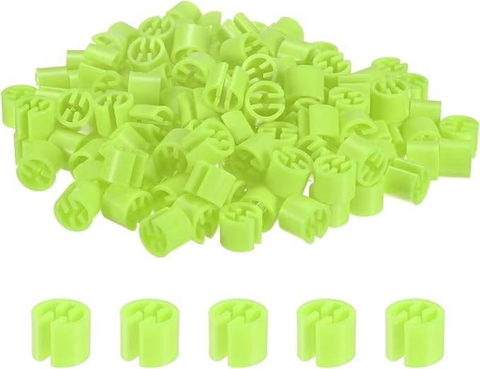 300-Pack Clothes Hanger Markers Blank, Plastic Garment Color Coded Size Clips Fit 3.5mm Rod for Clothing/Wire Hangers, Colored Coding Marker [Light Green]