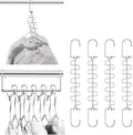 Meetu Magic Cloth Hanger Space Saving Hangers Metal Closet Organizer for Wardrobe Organization (Pack of 4)