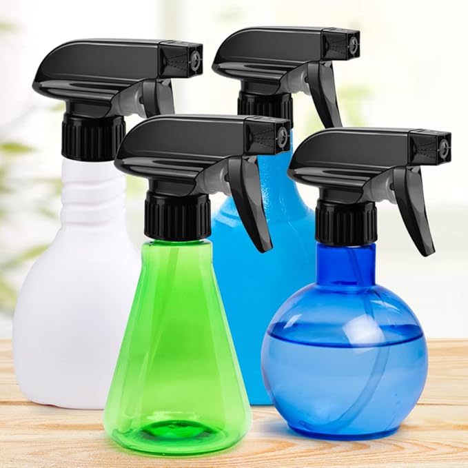 Sprayer Bottle Nozzle Heads Replacements for 8 oz / 16 oz Glass Plastic Spray Bottles, Fit for Window Cleaners Aromatherapy Facial hydration Watering Flowers Hair Care (4 Pack)