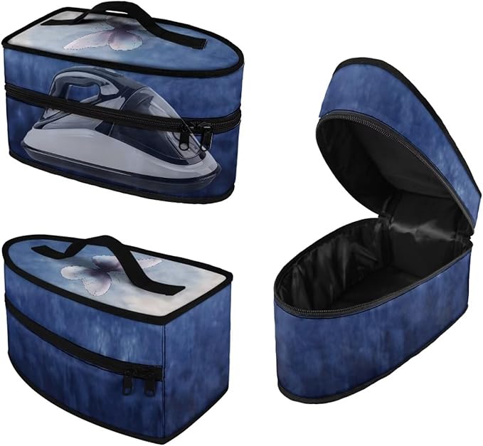 Iron Storage Case with Zipper Closure Reusable Portable Steam Iron Storage Bag Fits for Accessories Travel Irons, Tie Dye Butterfly