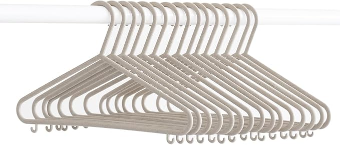 3 Sprouts Wheat Straw Plastic Hangers - 30-Pack Eco-Conscious Toddler Hangers for Child & Baby Clothes, Coats - Kid Closet Hanger Ideal for Small Girls, Boys, Children & Kids - Speckled Beige