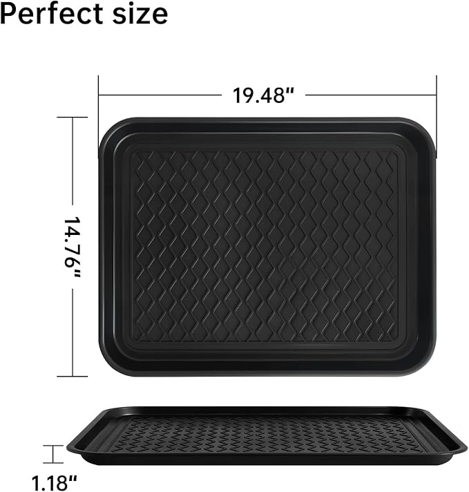 Boot Tray for Entryway, 6 Pack Waterproof Shoe Trays for Indoor Outdoor Use 20"x15" Durable Shoe Mat with Raised Edge, Non-Slip Tray for Boots, Pets, Garden & Muddy Shoes