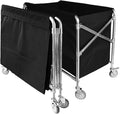 Industrial Laundry Cart with Wheel 12 Bushel (400l) Commercial Collapsible Laundry Hamper Large Heavy Duty Rolling Laundry Basket Waterproof Laundry Trucks for Home Organizer Storage